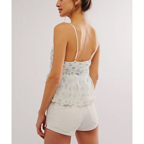 NWT FREE PEOPLE Femme Fatale Printed Tank / Ivory Combo - Picture 2 of 4